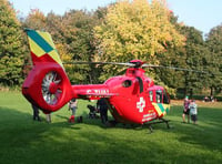 Air ambulance drama at Flood Meadows