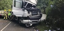 HGV overturns on A339