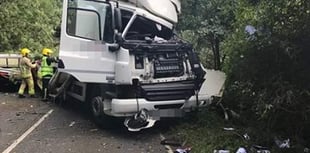 HGV overturns on A339