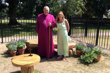 Bishop blesses school garden