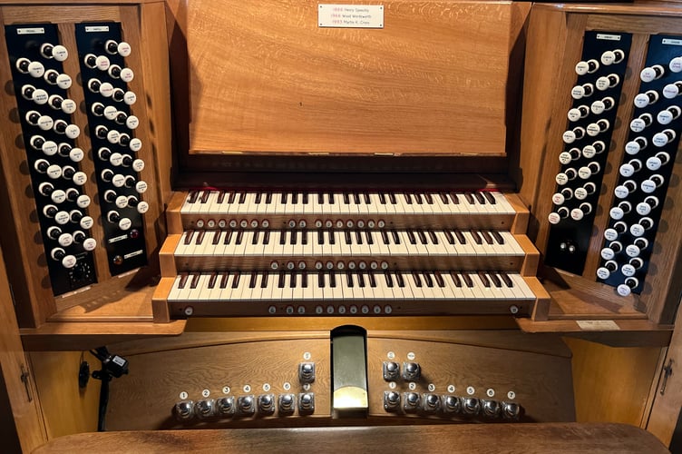 The organ at the Church of St Lawrence in Alton.