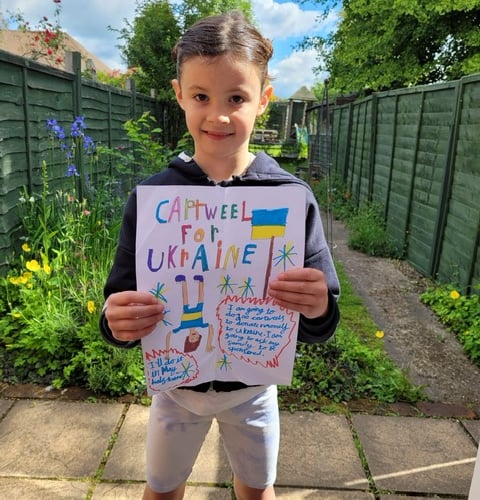 Seven-year-old Annie Chesterman, a Year 3 pupil at The Butts Primary School who lives in Albert Road, Alton, did 300 cartwheels on The Butts in June 2022 to raise £312 for Ukrainian refugees.