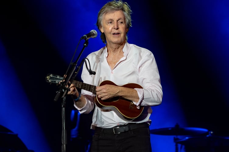 Beatles legend Paul McCartney took to Glastonbury’s famous Pyramid Stage on Saturday night