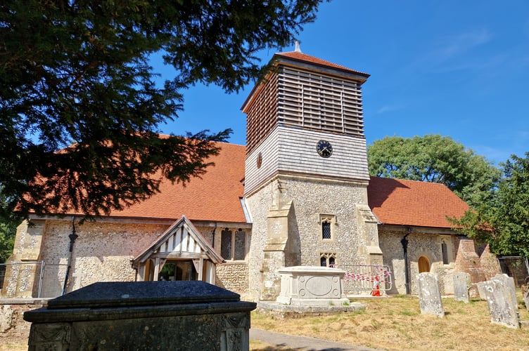 St Peter’s Church in Ropley, August 7th 2022.