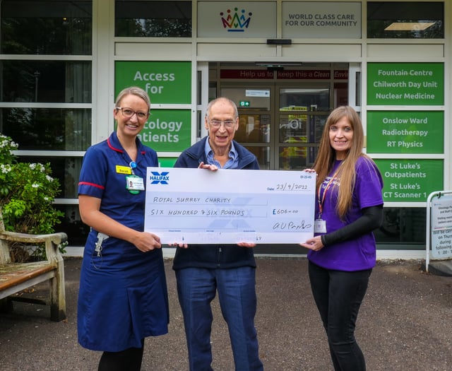 Man from Headley Down does sponsored walk to thank hospital