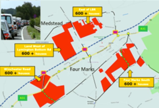 Petition against prospect of 1,300 homes in Medstead and Four Marks