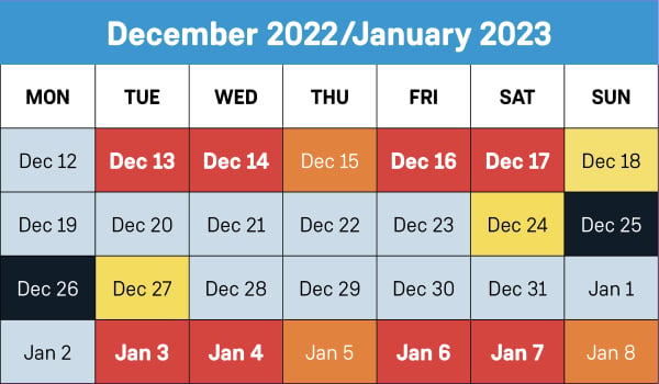 SWR strike calendar