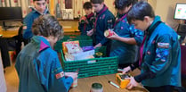 8th Farnham Scouts help out at Farnham Food Bank