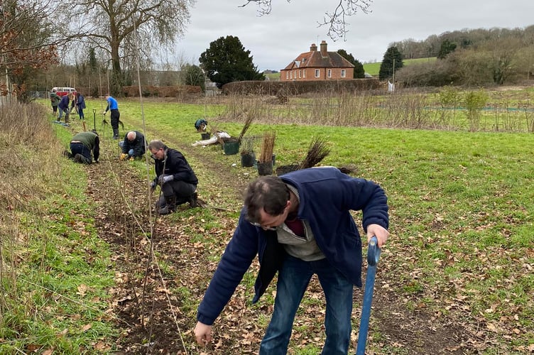 Alton Climate Action Network volunteers at Will Hall Meadow