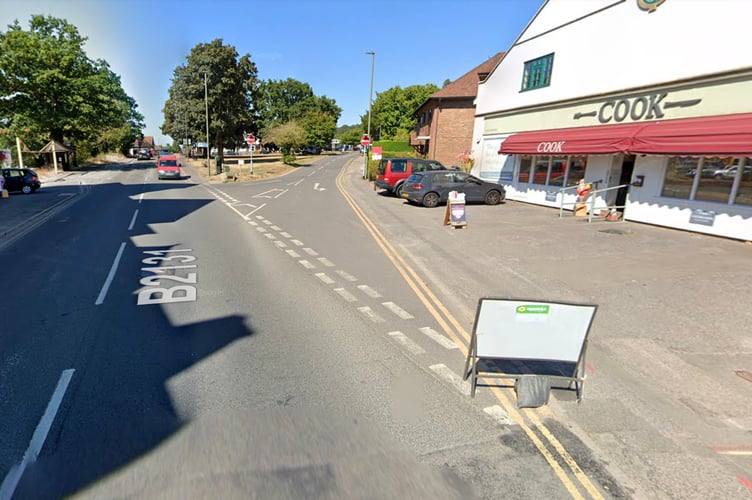 Farnham Lane's junction with Weyhill in Haslemere