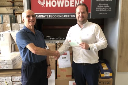 Alton Men's Shed receives a donation from joinery firm Howdens