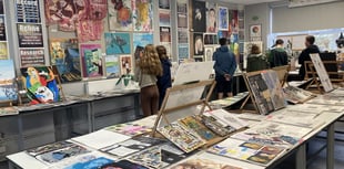 GCSE art coursework exhibition at The Petersfield School was class