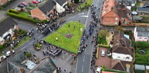 WATCH: Aerial footage of wreath laying at Liss Remembrance service