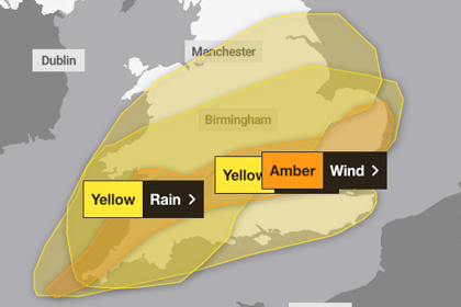 Storm Henk: Amber warning for winds issued in Surrey and Hampshire