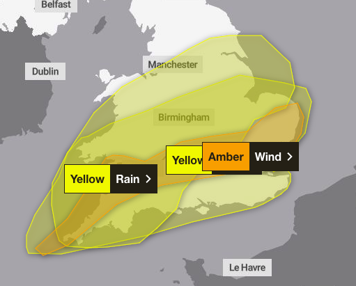 Storm Henk: Amber warning for winds issued in Surrey and Hampshire