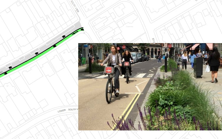 Surrey County Council's plan for the town centre excludes any segregated cycle tracks, to the dismay of the Farnham Cycle Campaign