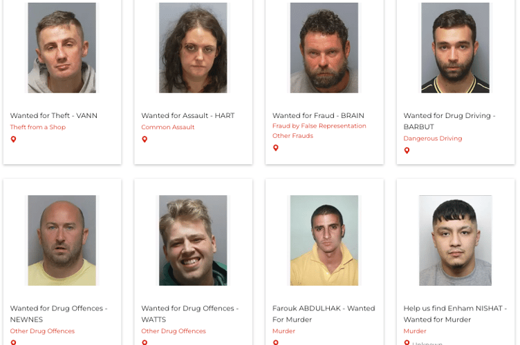 Crimestoppers has uploaded a gallery of Hampshire's Most Wanted to its website https://crimestoppers-uk.org/give-information/most-wanted