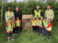 Councillor opens Squirrels' bug hotel in Bentley