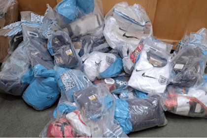 Police seize £50,000 worth of fake football shirts in Haslemere raid