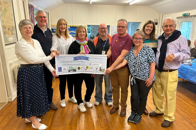 Shalden Village Fete cheque presentation