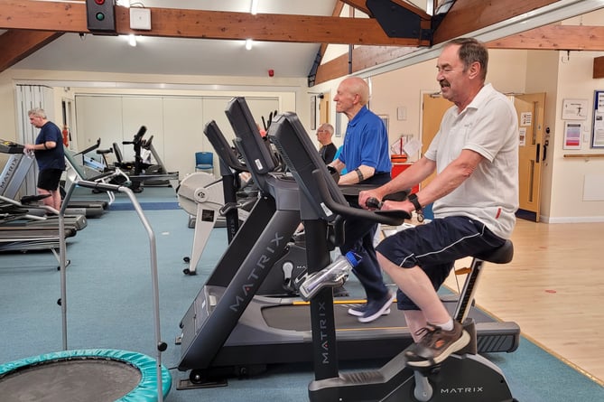 New gymnasium equipment at Cardiac Rehab, Alton, November 2024.