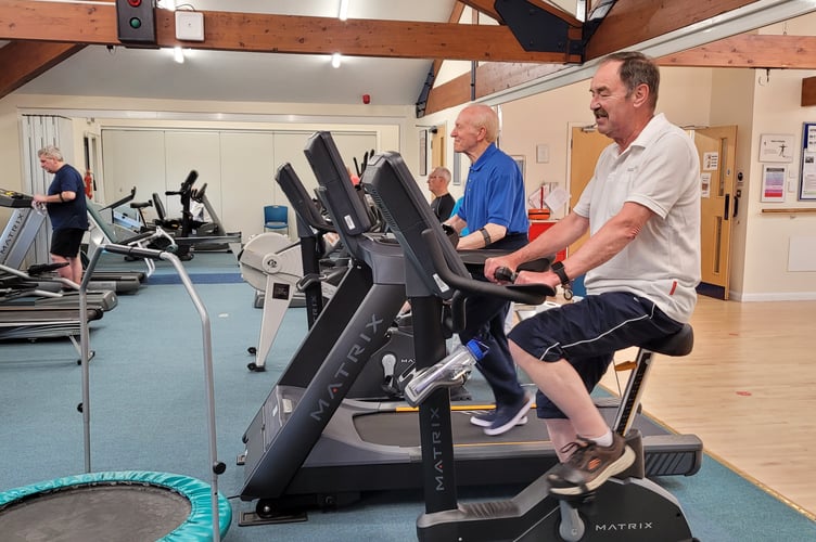 New gymnasium equipment at Cardiac Rehab, Alton, November 2024.