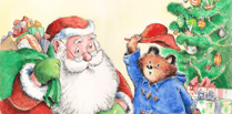 Children can make a Paddington Bear Christmas card