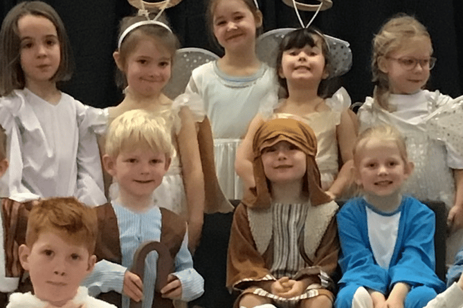 Year R Willow class, nativity, St Lawrence CE Primary School, Alton, December 16th 2024.