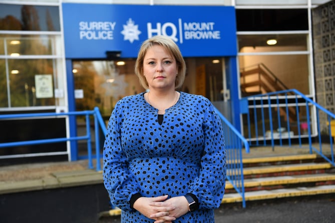 Stock image of PCC Lisa Townsend at Mount Browne, Guildford, Surrey November 2021. Photographer byline Darren Pepe.